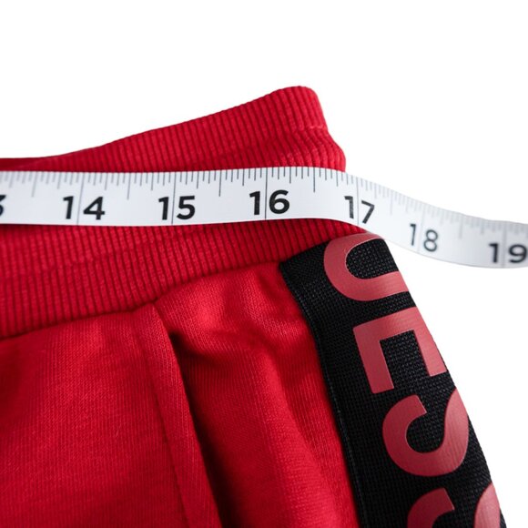 Guess NWT Red and Black Crop Top Hooded Sweatshirt With Joggers Track Suit - Picture 11 of 15